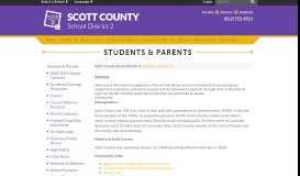 
							         Students & Parents - Scott County School District 2								  
							    