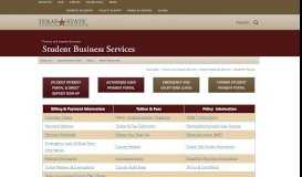 
							         Students | Parents : Student Business Services : Texas State University								  
							    