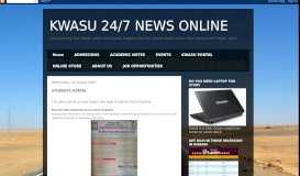 
							         STUDENTS PORTAL - KWASU 24/7 NEWS ONLINE								  
							    