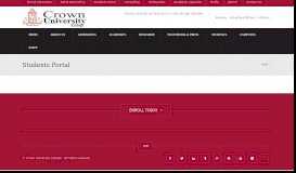 
							         Students Portal – Welcome to Crown University College Official Website								  
							    