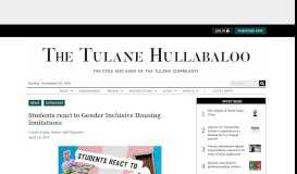 
							         Students react to Gender Inclusive Housing limitations • The Tulane ...								  
							    