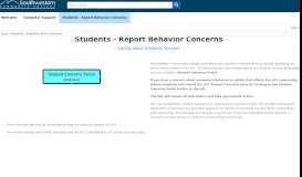 
							         Students - Report Behavior Concerns - LookingGlass								  
							    
