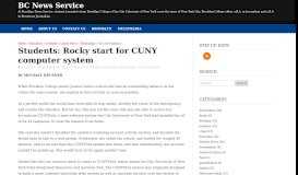 
							         Students: Rocky start for CUNY computer system | Brooklyn News ...								  
							    