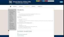 
							         Students - School District of River Falls								  
							    