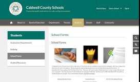 
							         Students / School Forms - Caldwell County Schools								  
							    