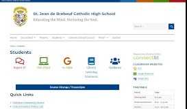 
							         Students – St. Jean de Brebeuf Catholic High School								  
							    