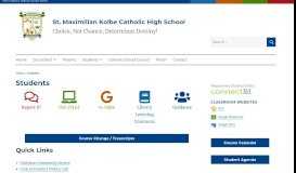 
							         Students – St. Maximilian Kolbe Catholic High School								  
							    