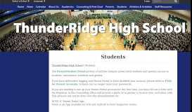 
							         Students - ThunderRidge High School								  
							    