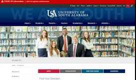
							         Students - University of South Alabama								  
							    