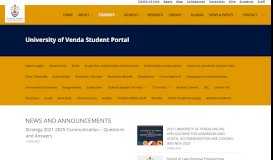 
							         Students | University of Venda								  
							    