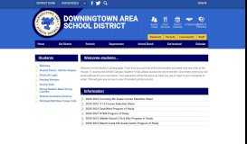 
							         Students / Welcome - Downingtown Area School District								  
							    