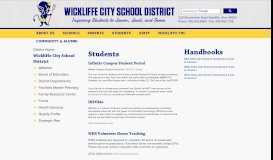 
							         Students - Wickliffe City Schools								  
							    