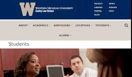
							         Students | WMU Cooley Law School								  
							    