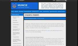 
							         Students/Parents - Muncie Community Schools								  
							    