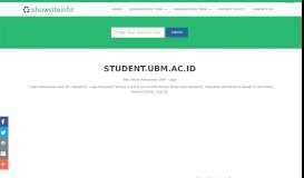 
							         student.ubm.ac.id - Web Portal Mahasiswa UBM - Login								  
							    