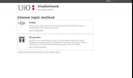 
							         Studentweb: Login								  
							    