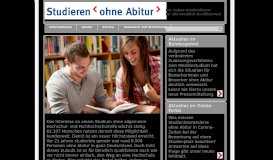 
							         Studieren ohne Abitur: Startseite								  
							    