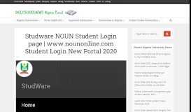 
							         Studware NOUN Student Login page | www.nounonline.com Student ...								  
							    