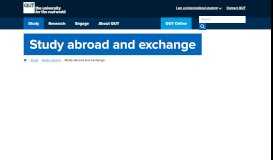 
							         Study abroad and exchange - QUT								  
							    