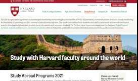 
							         Study Abroad Programs 2019 | Harvard Summer School								  
							    
