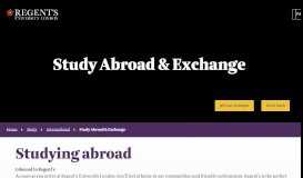 
							         Study abroad | Regent's University London								  
							    