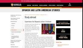
							         Study abroad | Spanish and Latin American Studies | University of ...								  
							    