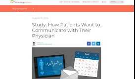 
							         Study: How Patients Want to Communicate with Their Doctors								  
							    