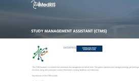 
							         Study Management Assistant/CTMS — iMedRIS Data Corporation								  
							    