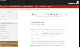 
							         Study > Masters courses > Applying > How to ... - University of Leeds								  
							    