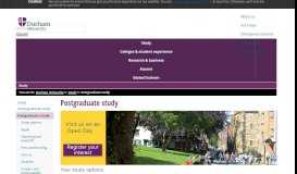 
							         Study : Postgraduate study - Durham University								  
							    