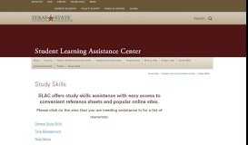 
							         Study Skills : Student Learning Assistance Center : Texas State ...								  
							    