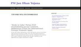 
							         [studyinindia.gov.in] 'Study in India' Portal 2018 - PM Jan Dhan Yojana								  
							    