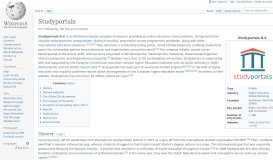 
							         Studyportals - Wikipedia								  
							    