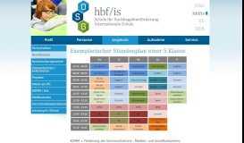 
							         Stundenplan - Hbf/is Homepage - Otto-Schott-Gymnasium								  
							    