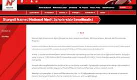 
							         Sturgell Named National Merit Scholarship Semifinalist								  
							    