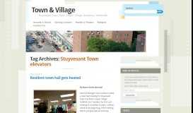 
							         Stuyvesant Town elevators | Town & Village								  
							    