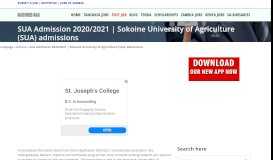 
							         SUA Admission 2019/2020 | Sokoine University of Agriculture ...								  
							    