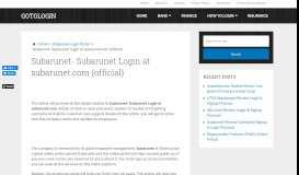 
							         Subarunet- Subarunet Login at subarunet.com {official ...								  
							    