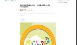 
							         SUBHA MUBARAK - JAN DOST CLUB MEMBERS - Twitter								  
							    