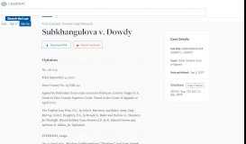 
							         Subkhangulova v. Dowdy, 185 N.C. App. 733 | Casetext								  
							    