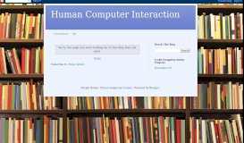 
							         Submission 2: User & Task Analysis - Human Computer Interaction								  
							    