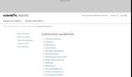 
							         Submission guidelines | Scientific Reports - Nature								  
							    