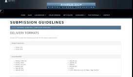 
							         Submission Guidelines - Simple DCP								  
							    