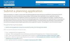 
							         Submit a planning application - Lancaster City Council								  
							    