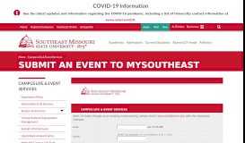 
							         Submit a Portal Event - Southeast Missouri State University								  
							    