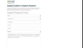 
							         Submit a Support Request - Xenial								  
							    