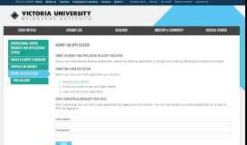 
							         Submit an Application - EAAMS - Victoria University								  
							    