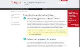 
							         Submit documents and next steps | Applying to ... - McGill University								  
							    