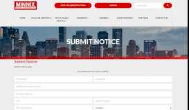 
							         Submit Notice | Minnix Property Management								  
							    