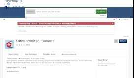 
							         Submit Proof of Insurance - myHilltop - St. Edward's University								  
							    
